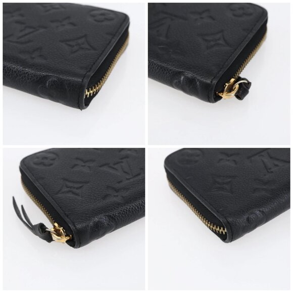 LOUIS VUITTON Monogram Empreinte Zippy Wallet Wallet Black M61864 LV Auth 144716 - Picture 14 of 16
